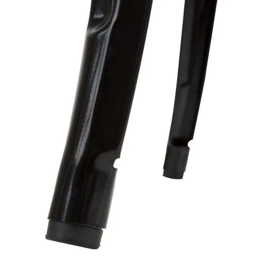 Bolero Bistro Bartisch mit Holzplatte schwarz
