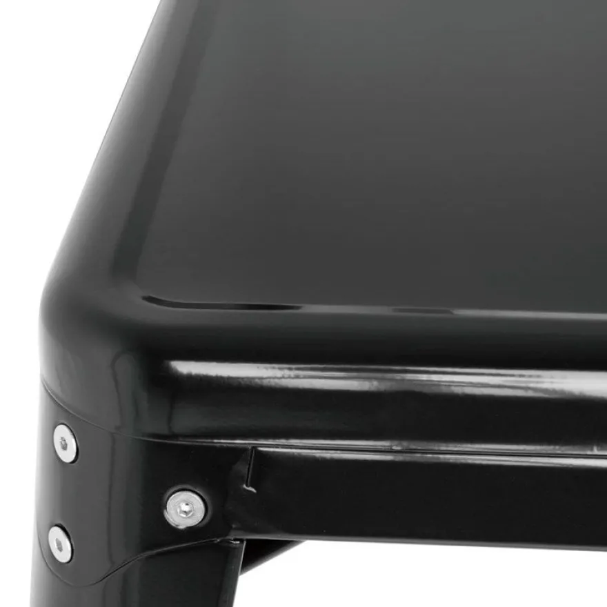 Bolero Bistro Quadratischer Stahltisch Schwarz 660mm