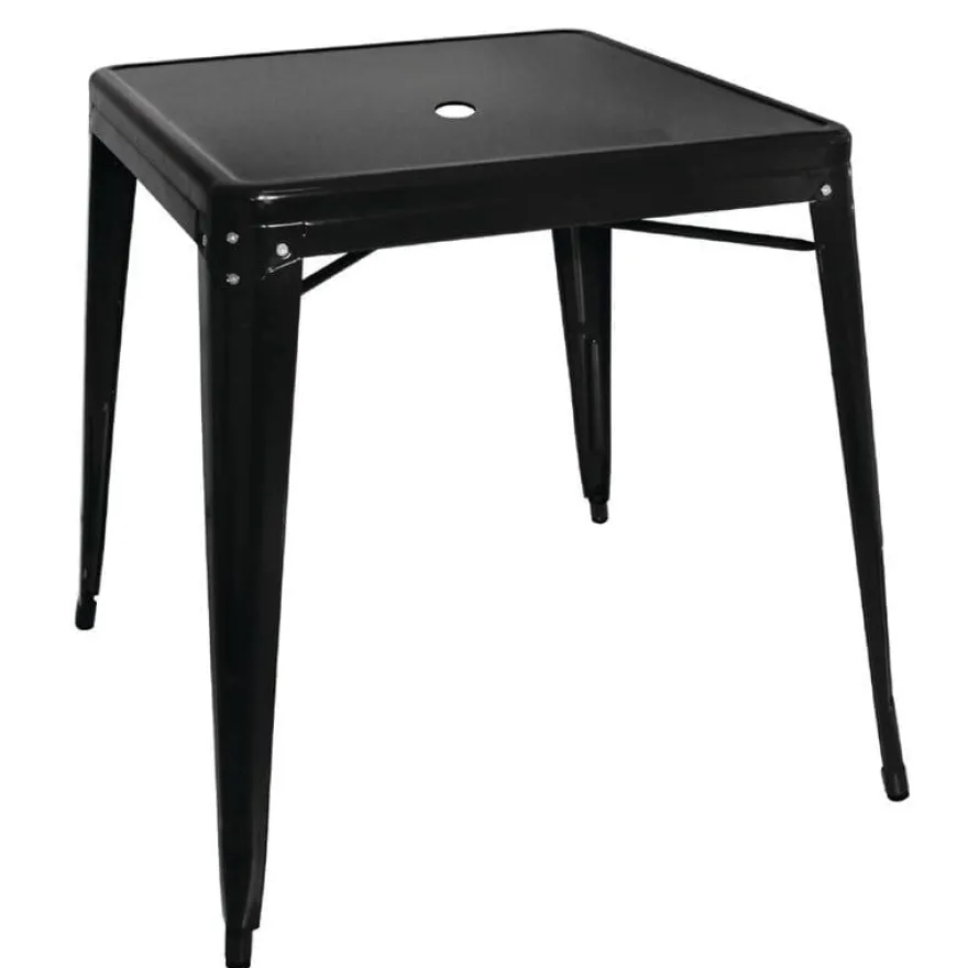 Bolero Bistro Quadratischer Stahltisch Schwarz 660mm