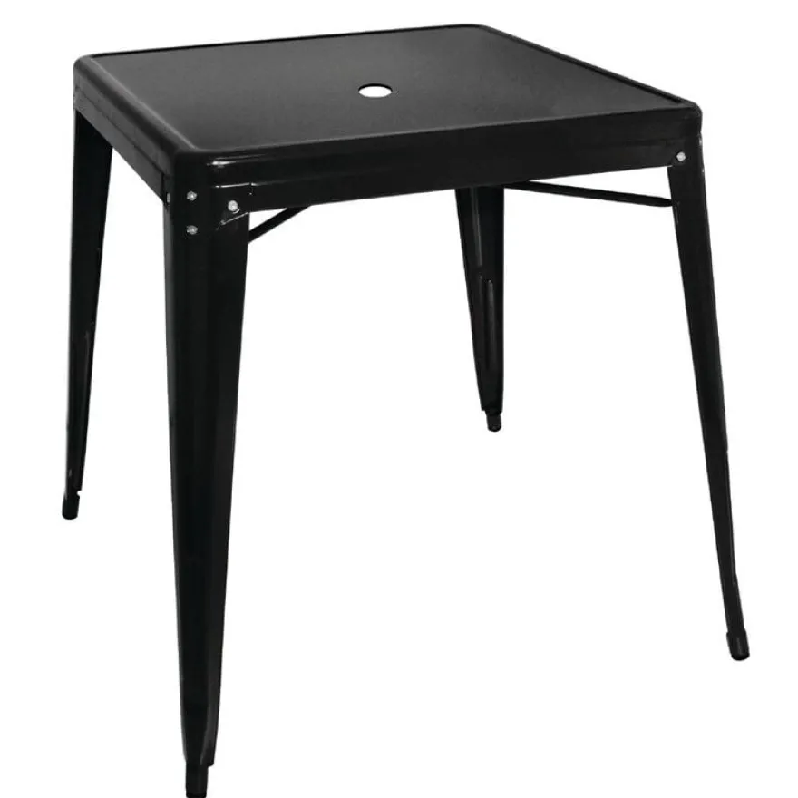 Bolero Bistro Quadratischer Stahltisch Schwarz 660mm