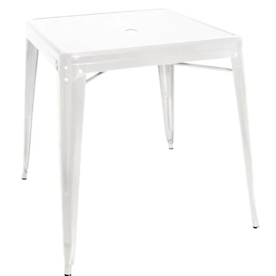 Bolero Bistro quadratischer Stahltisch weiß 668 mm