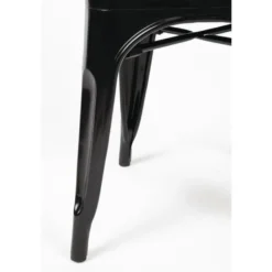 Bolero Bistro Stahl Beistellstühle Schwarz (4 Stück)