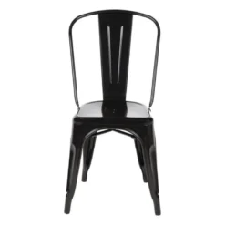 Bolero Bistro Stahl Beistellstühle Schwarz (4 Stück)