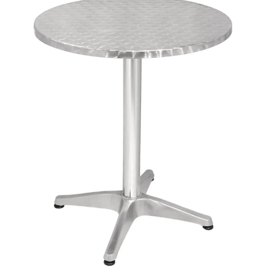 Bolero Bistrotisch Ø600 mm Edelstahl, 1 Bein