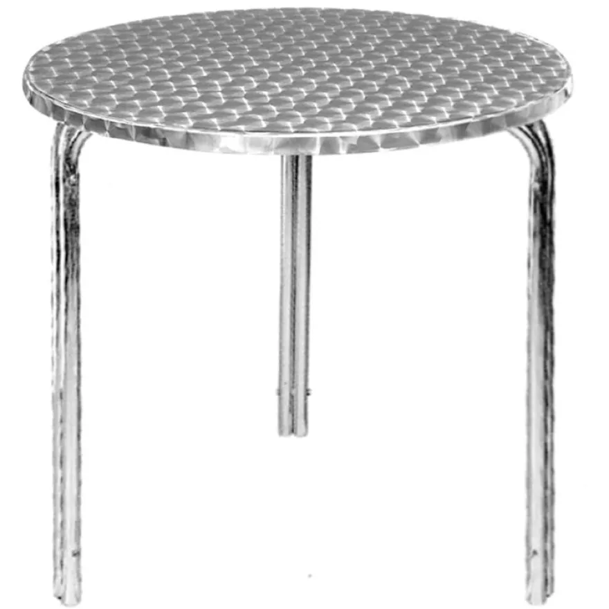 Bolero Bistrotisch Ø600 mm Edelstahl, 3 Beine