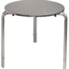 Bolero Bistrotisch Ø700 mm Edelstahl, 3 Beine