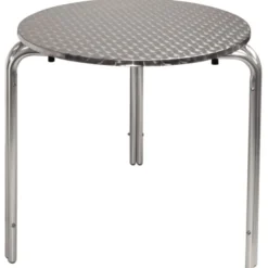 Bolero Bistrotisch Ø700 mm Edelstahl, 3 Beine