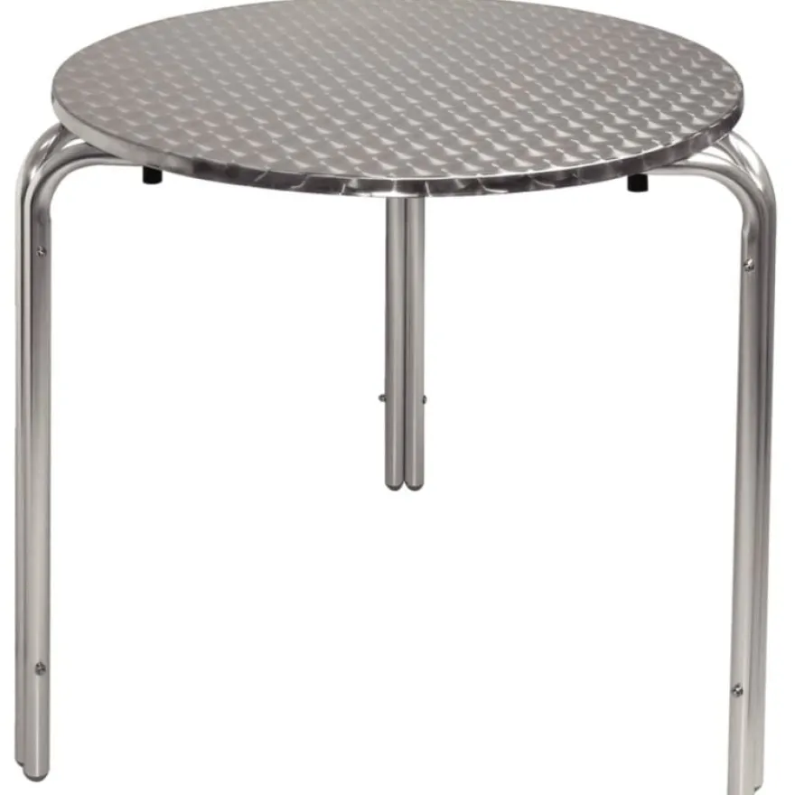 Bolero Bistrotisch Ø700 mm Edelstahl, 3 Beine