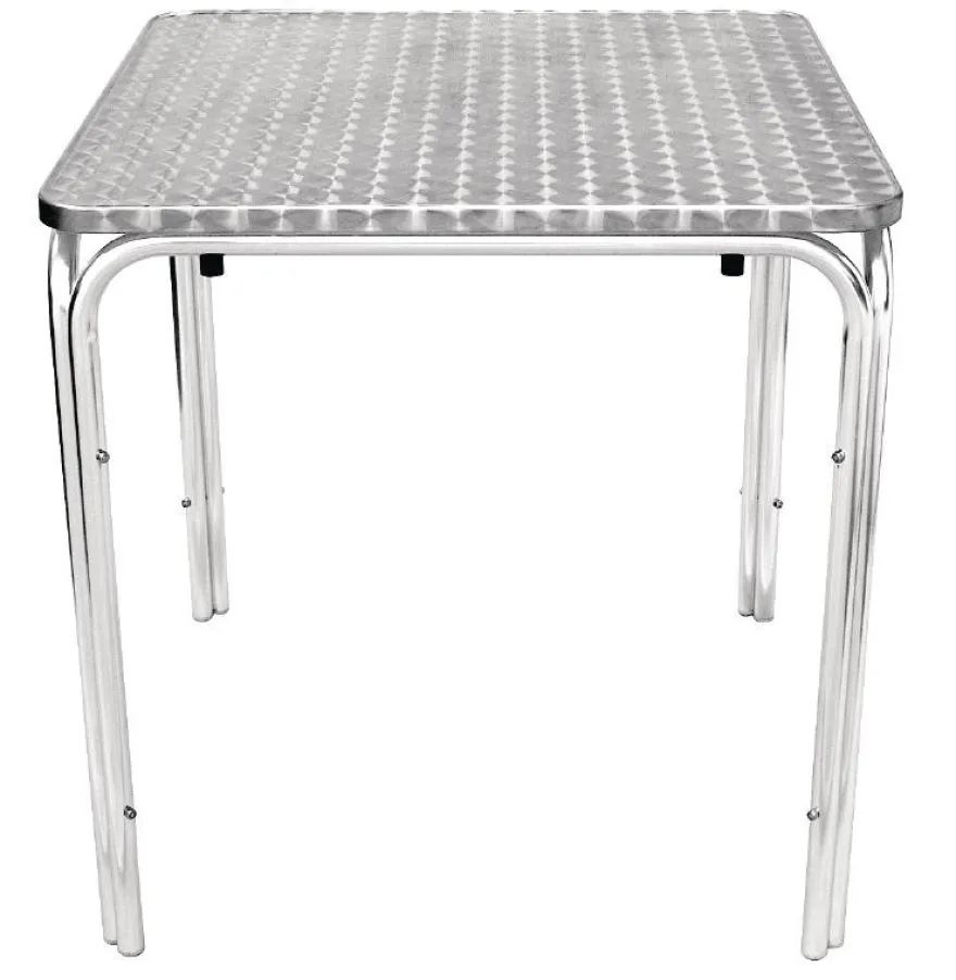 Bolero Bistrotisch 600x600 mm Edelstahl, 4 Beine