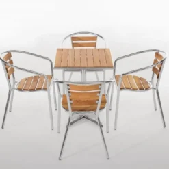 Bolero Bistrotisch 600x600 mm Eschenholz, 1 Bein