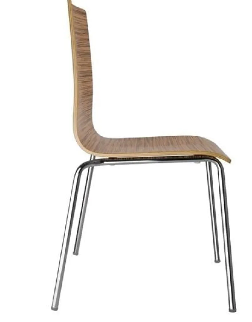 Bolero Esszimmerstühle Buchenfurnier Zebrano - 4 Stück