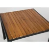 Bolero quadratischer Stahl- und Akazienholztisch 80cm