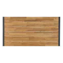 Bolero rechteckiger Stahl- und Akazienholztisch im industriellen Stil