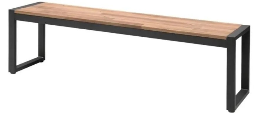 Bolero Stahl- und Akazienholzbänke im industriellen Stil 160cm