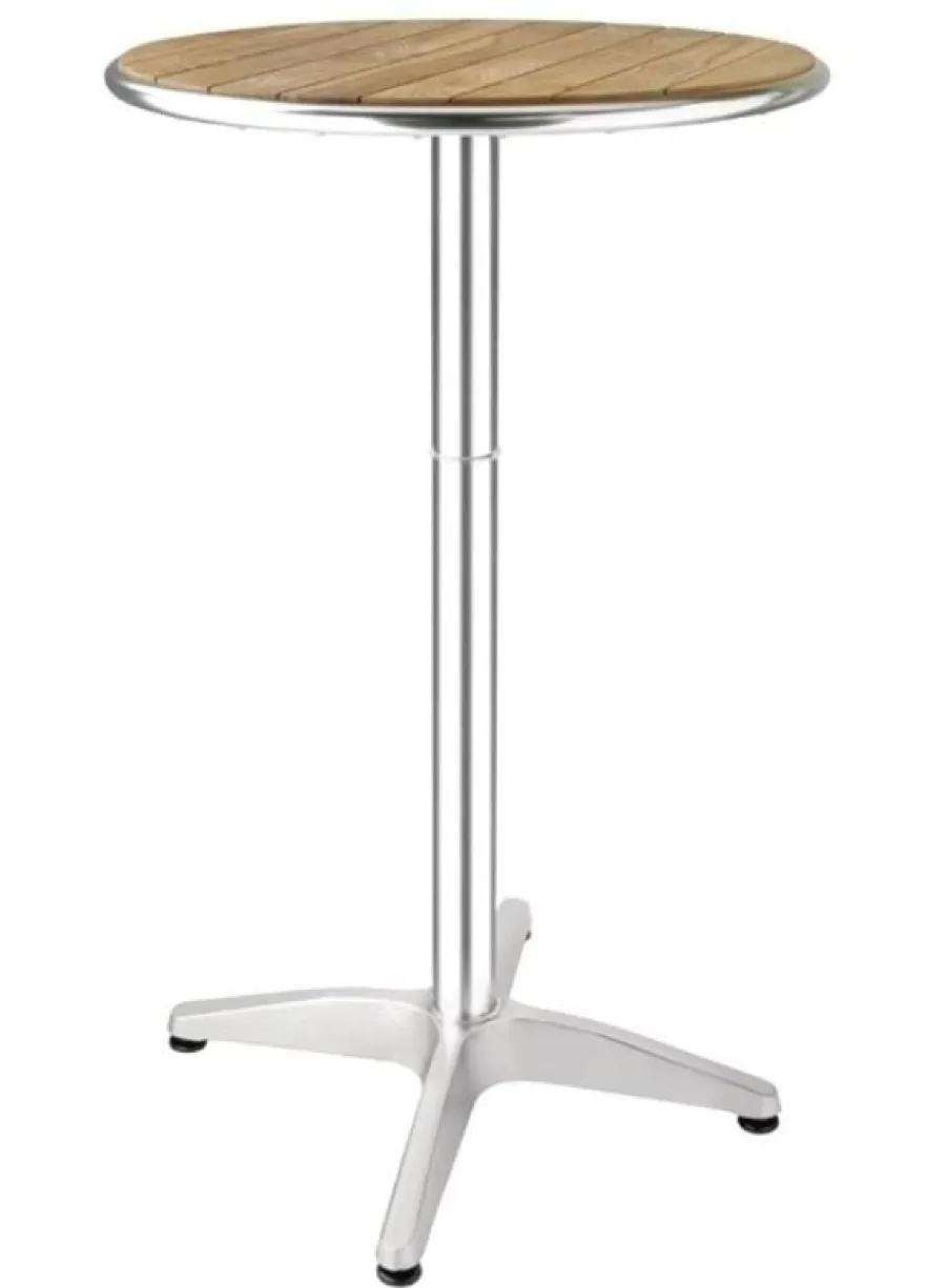 Bolero Stehtisch Ø600 mm Eschenholz, 1 Bein