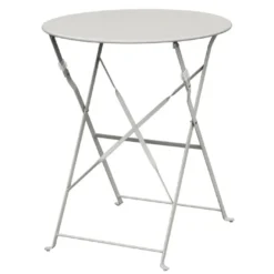 Bolero Terrassentisch Ø600 mm Stahl Grau, klappbar