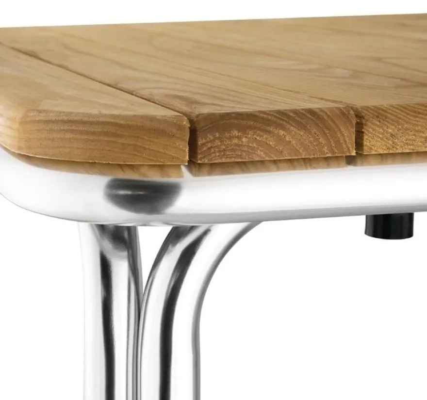 Bolero Terrassentisch 700x700 mm Eschenholz, 4 Beine