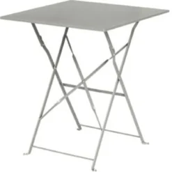 Bolero Terrassentisch 600x600 mm, Stahl grau, klappbar