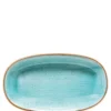 Bonna Premium Porcelain Aura Aqua Gourmet Platte oval 19 x 11 cm, hellblau