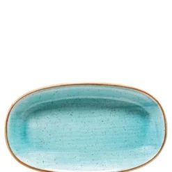 Bonna Premium Porcelain Aura Aqua Gourmet Platte oval 34 x 19 cm, hellblau