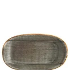 Bonna Premium Porcelain Aura Space Gourmet Platte oval 19 x 11 cm, grau