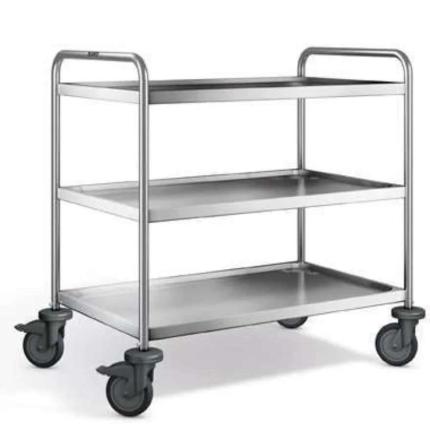 B.PRO Servierwagen SW 8 x 5-3 stahlverzinkte Rollen