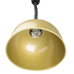 Buffalo ausziehbare runde Wärmelampe mit Gold-Finish