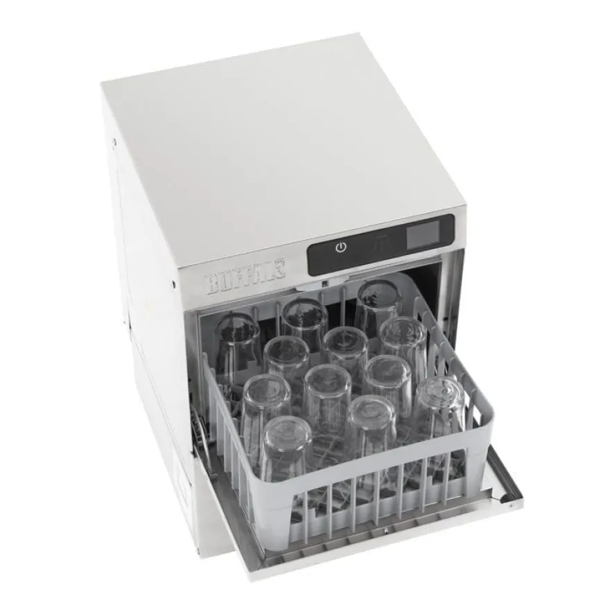 Buffalo Digitaler Gläserspüler für die Arbeitsplatte 350mm Korb 3.3kW