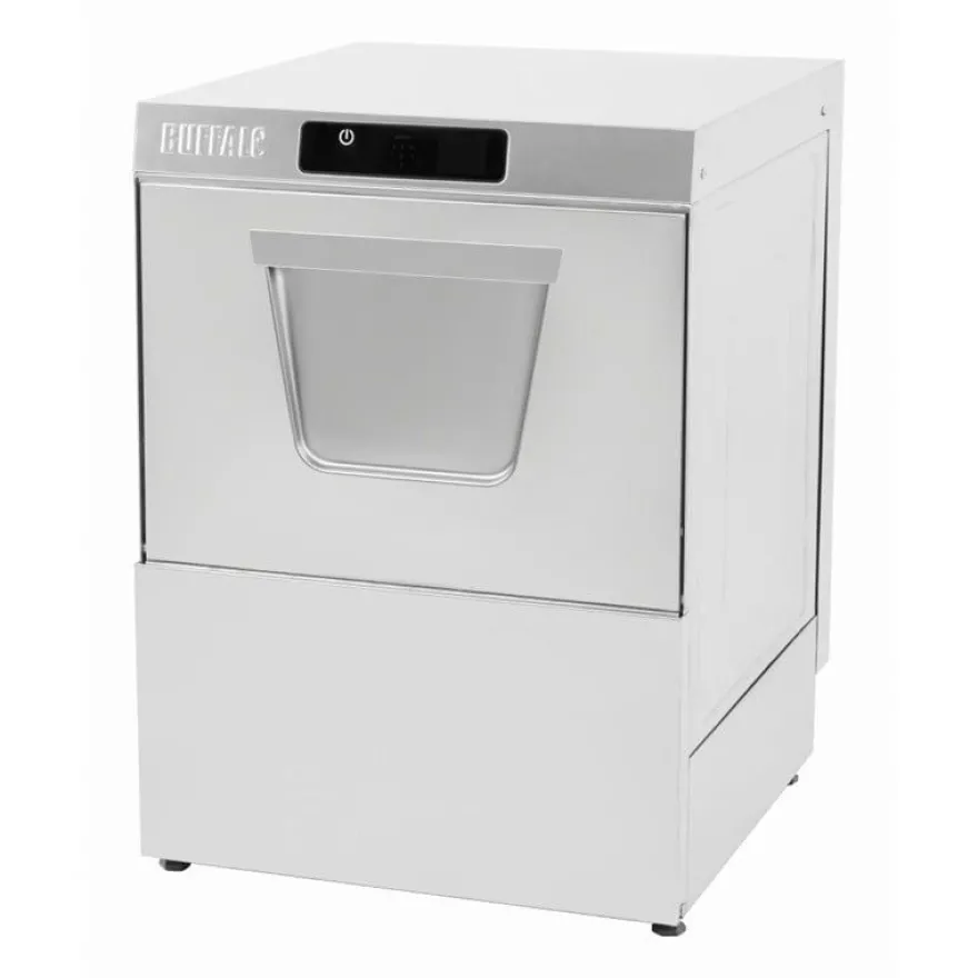 Buffalo Digitale Untertischspülmaschine mit Ablaufpumpe 500mm Korb 5,5 kW Dreiphasenanschluss