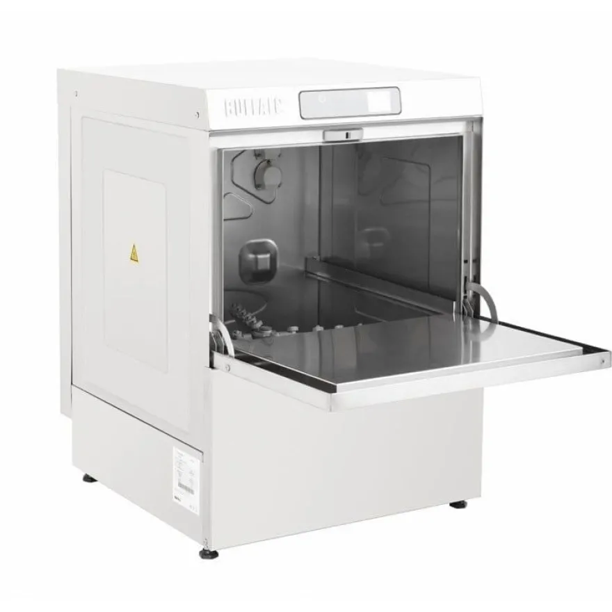 Buffalo Digitale Untertischspülmaschine mit Ablaufpumpe 500mm Korb 5,5 kW Dreiphasenanschluss