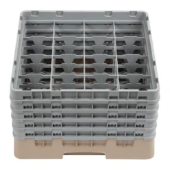 Cambro Gläserspülkorb beige mit 16 Fächern max Glashöhe 25,7cm