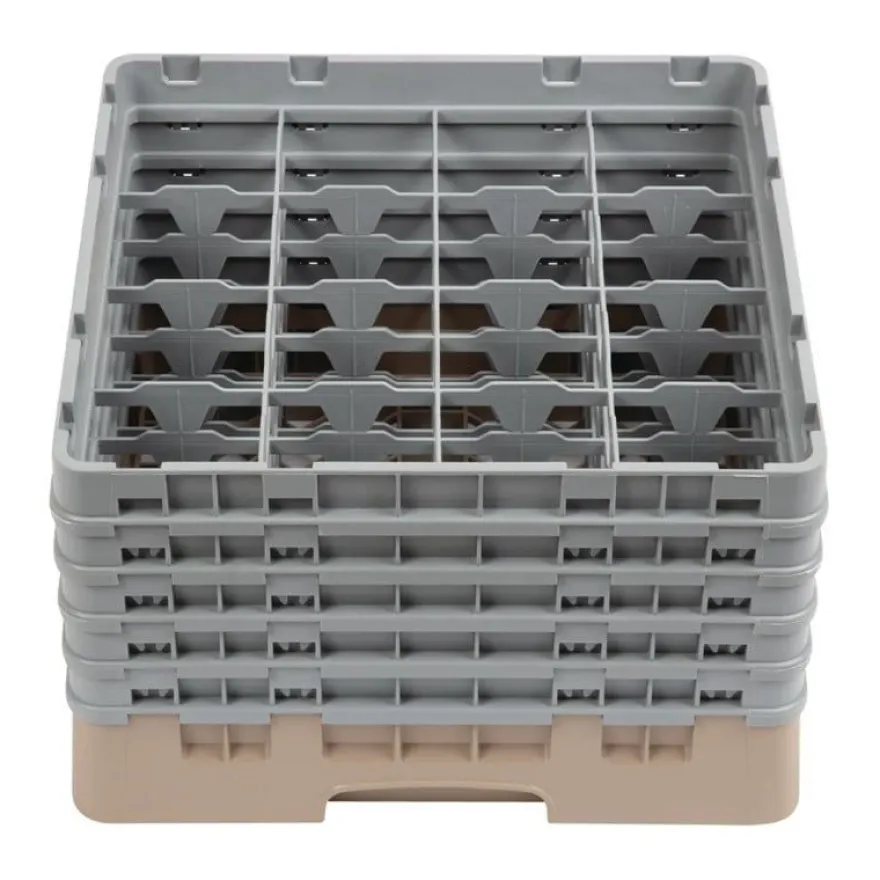 Cambro Gläserspülkorb beige mit 16 Fächern max Glashöhe 25,7cm