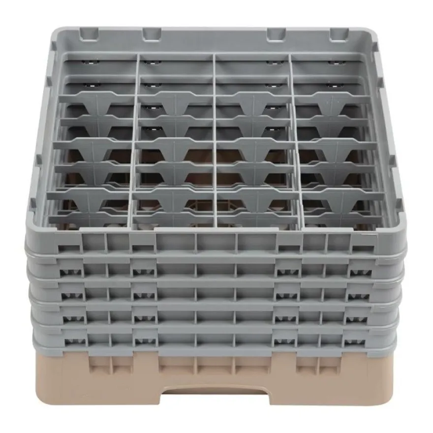 Cambro Gläserspülkorb beige mit 16 Fächern max Glashöhe 25,7cm