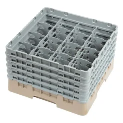 Cambro Gläserspülkorb beige mit 16 Fächern max Glashöhe 25,7cm