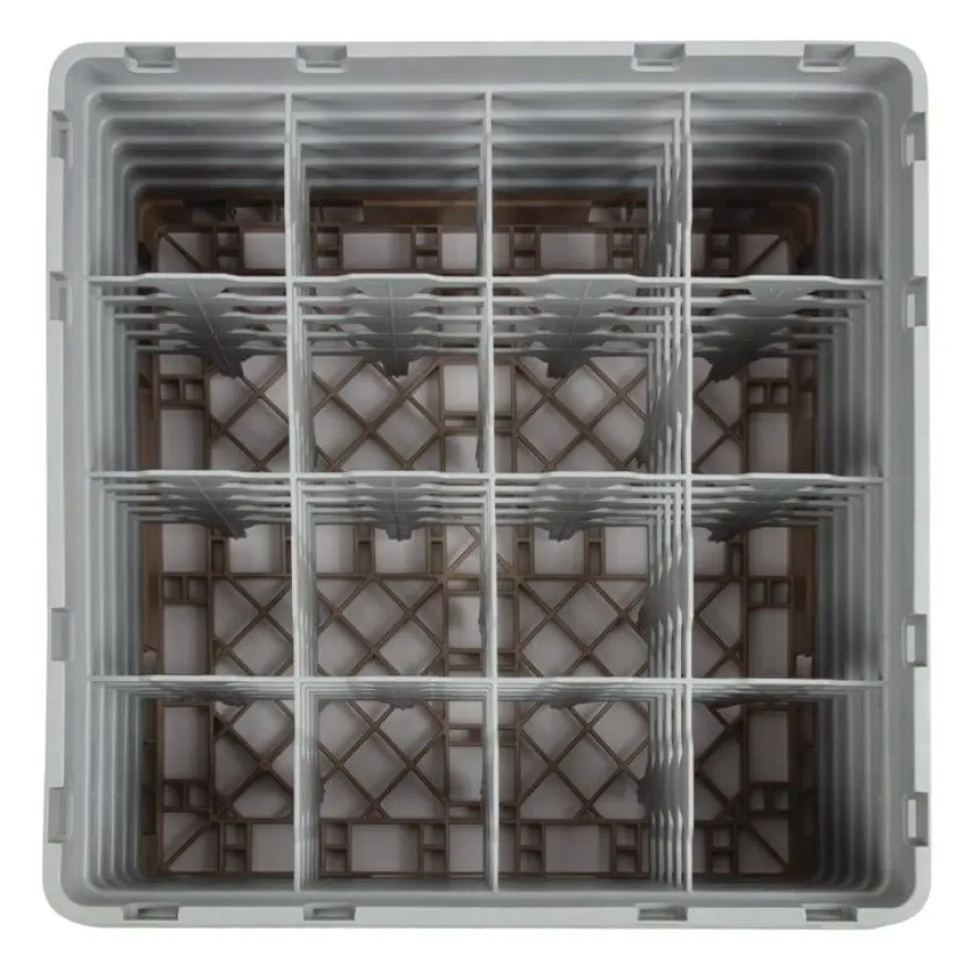 Cambro Gläserspülkorb beige mit 16 Fächern max Glashöhe 25,7cm