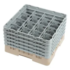 Cambro Gläserspülkorb beige mit 16 Fächern max Glashöhe 25,7cm