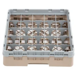Cambro Gläserspülkorb beige mit 25 Fächern max Glashöhe 9,2cm