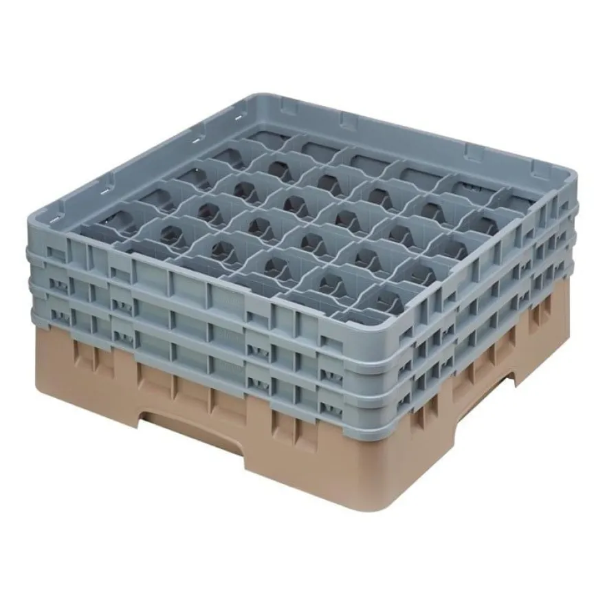 Cambro Gläserspülkorb beige mit 36 Fächern max Glashöhe 17,4cm