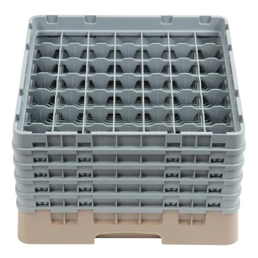 Cambro Gläserspülkorb beige mit 49 Fächern max Glashöhe 25,7cm