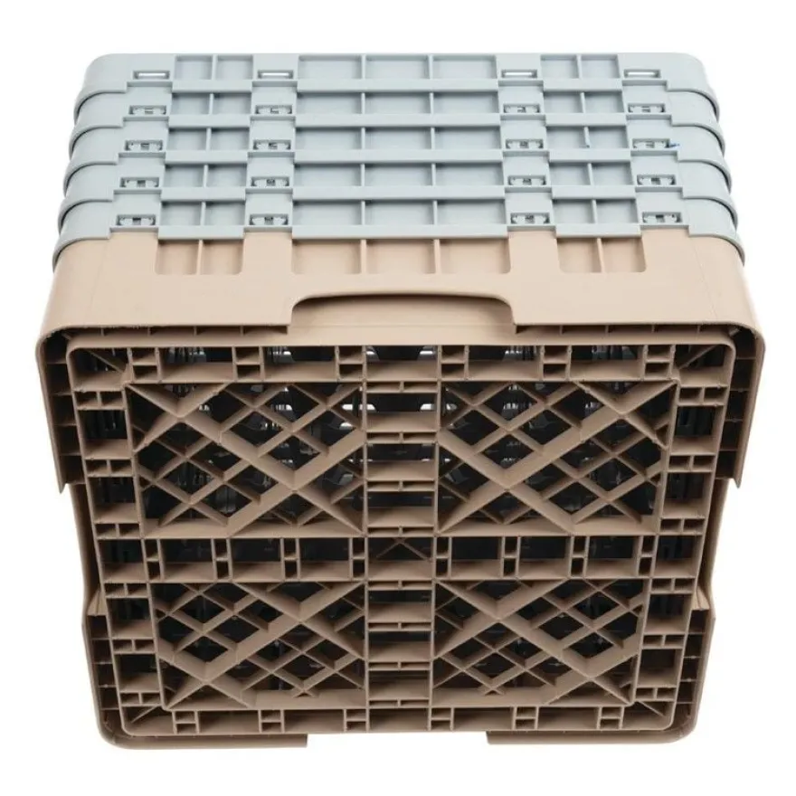 Cambro Gläserspülkorb beige mit 49 Fächern max Glashöhe 25,7cm