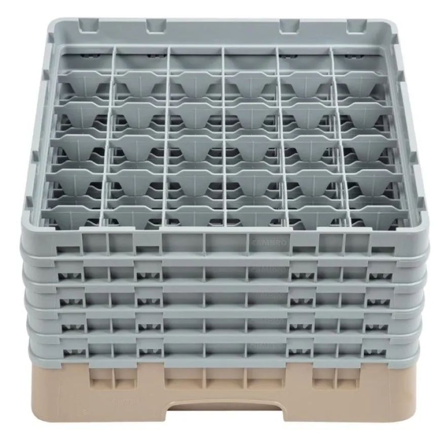 Cambro Gläserspülkorb beige mit 36 Fächern max Glashöhe 25,7cm