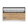 CLASSIC LINE Salattheke 6x 1/1GN, 226x88x134cm, schwarzer Granit, LED Beleuchtung