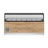 CLASSIC LINE Salattheke 7x 1/1GN, 256x88x134cm, schwarzer Granit, LED Beleuchtung