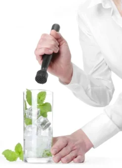 Cocktail Stössel Edelstahl PP 34x34x207 mm