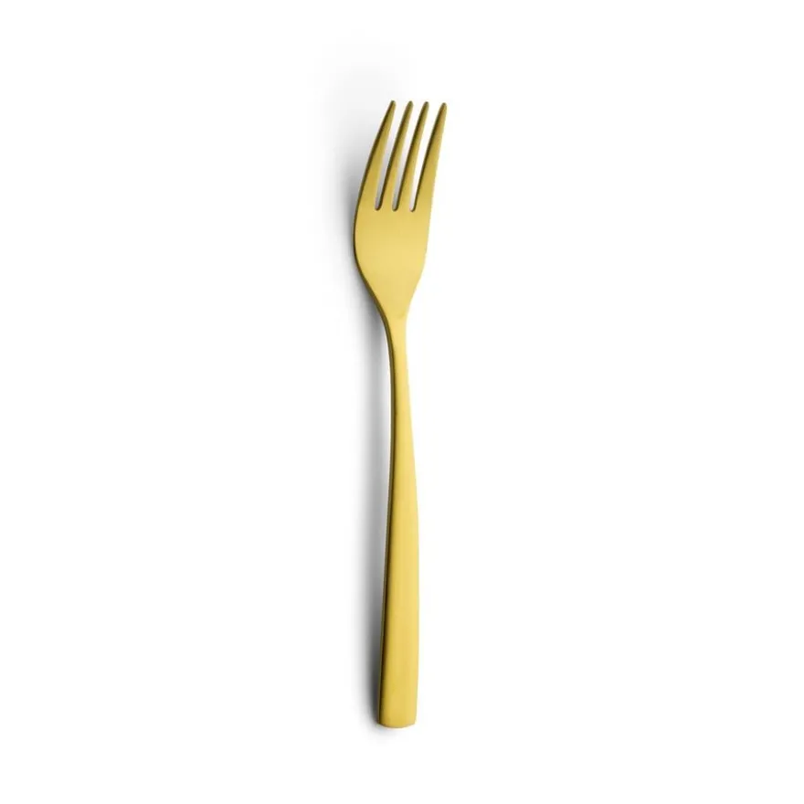 Comas Serie BCN Colors Gold 18/0 Kuchengabel