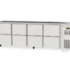 Coreco Barkühltisch PROFI 0/8 Edelstahl mit 8 Schubladen