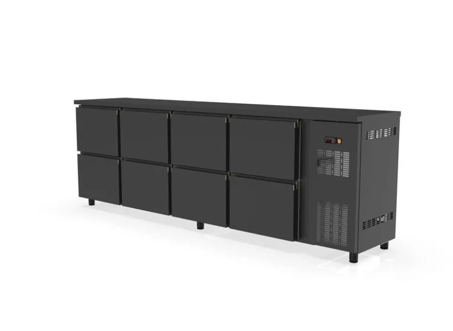 Coreco Barkühltisch PROFI 0/8 mit 8 Schubladen