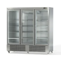 Coreco Edelstahlkühlschrank US Range 2200 mit Glastür