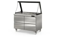 Coreco Saladette US Range 1200 - 0/4 mit Glasaufsatz
