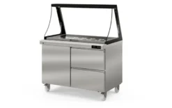 Coreco Saladette US Range 1200 - 1/2 mit Glasaufsatz